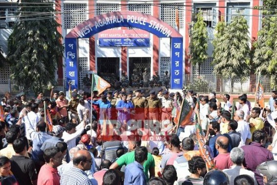BJP begins Police Station gherao across Tripura